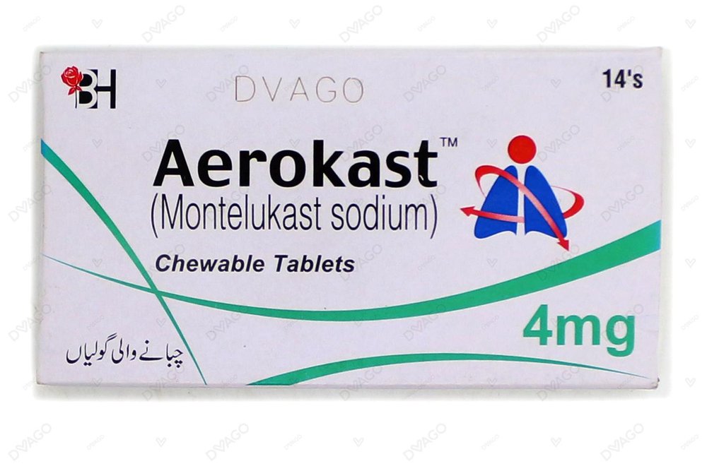 Aerokast Tablets 4mg (1 Box = 14 Tablets)