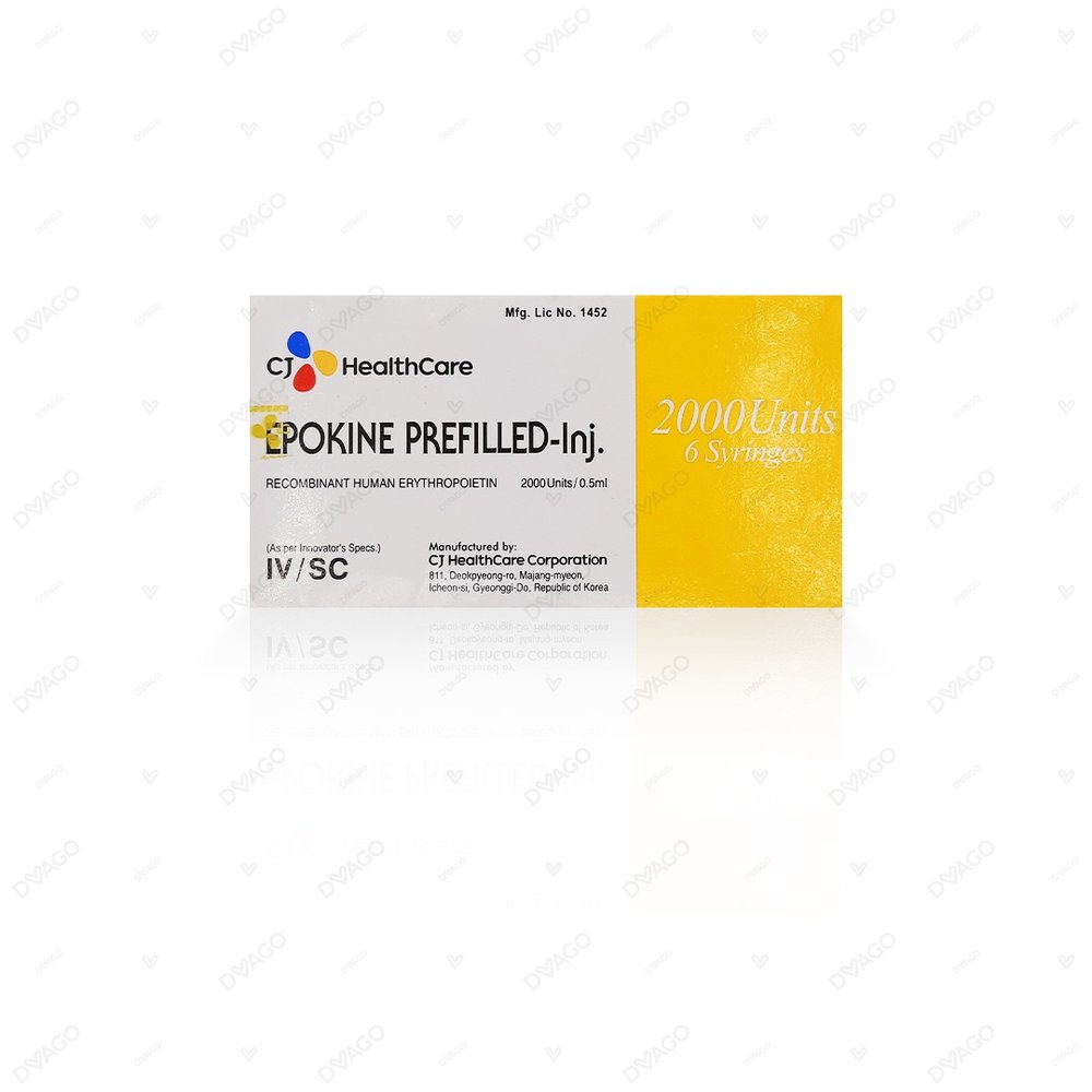 Epokine Iv/Sc Injection 2000Units/0.5ml (1 Box = 6 Injections)