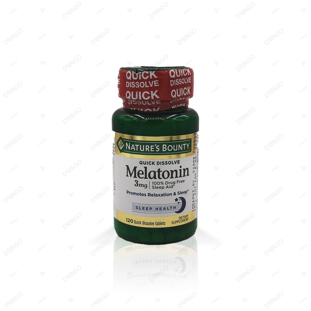 Natures Bounty Melatonin Softgels 3mg (1 Bottle = 120 Softgels)
