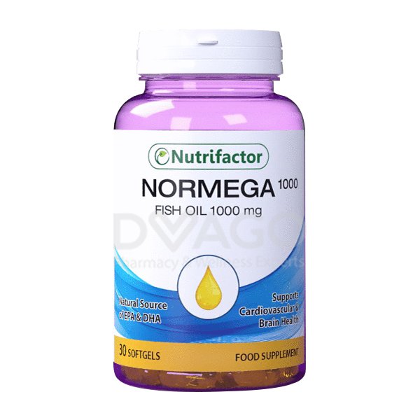 Nutrifactor Normega Fish Oil Softgel Capsules 1000mg (1 Bottle = 30 Capsules)